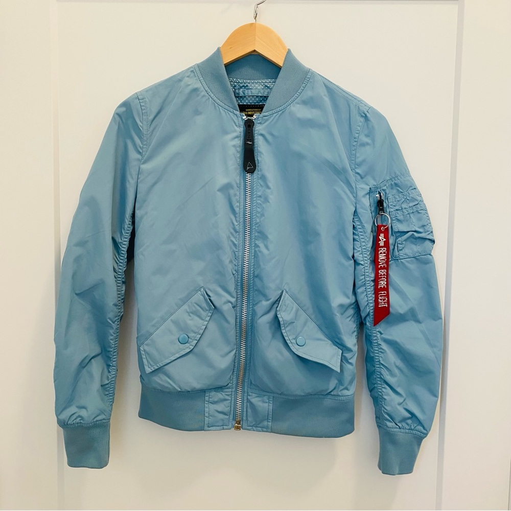 Alpha Industries Light Blue Bomber Jacket